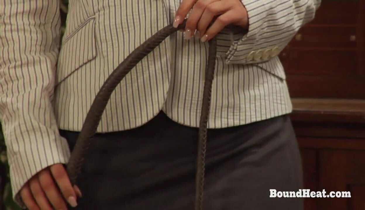 Submissive Lesbian Slave Knees Licking Pussy