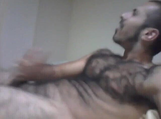 Handsome hairy Turk jerk