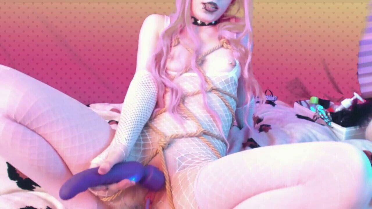 foxy lady playing with holes