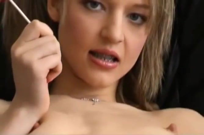 SoloInterviews Small tits blonde babe Britney Braces meaty pussy