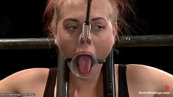 Ginger dyke spanked device bondage