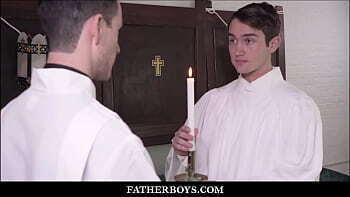 Twink Catholic Altar Mason Anderson Fucked Father Fiore During Training