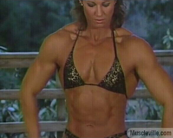 Joanne McCartney -gold&black bikini, indoor