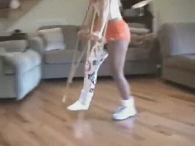 Cast Hooters Girl Crutching