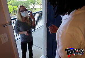 &quot_This is a Medical Building!&quot_ Nerdy blonde Karen w/ glasses gets her tight white snowbunny pussy stuffed with Shimmy'_s big black cock and adjusts her attitude ASAP on theshimmyshow episode 56 ft Misty Rein