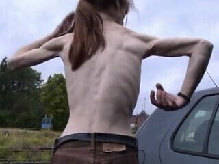 skinny mature woman with small empty saggy