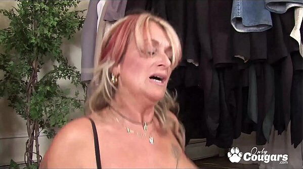 Chunky Cougar Joanna Depp Slides Little Thong Side &amp_ Gets Fucked