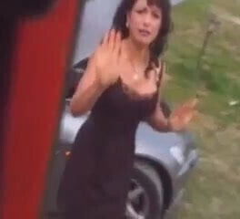 French Milf Broke Down Uses Country Boys Help