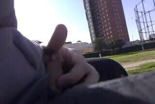 Jerking Street with Cum!