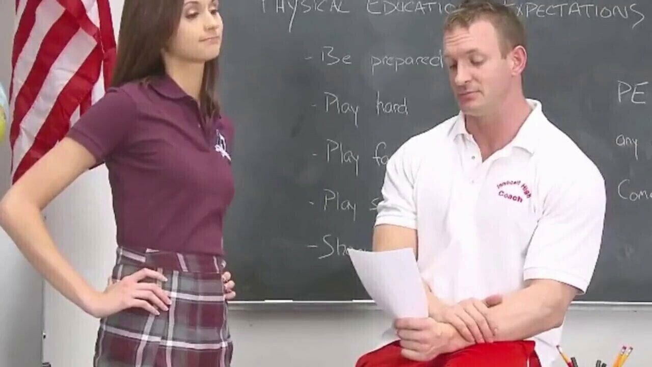 skinny school girl fucked orgasm coach