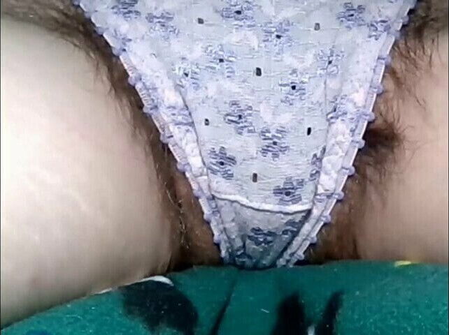 Hairy mature cunt panties, close-up, amateur