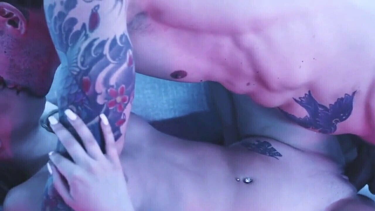 slut tinder sexy blonde deepthroats dick blue light