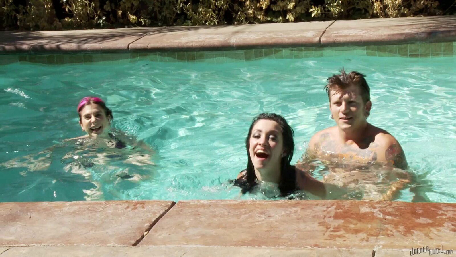 Joanna Angel other girls having with pool