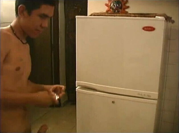 Latina girl fucking kitchen