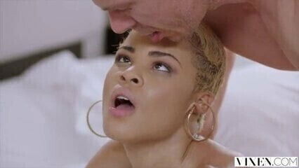 Skinny ebony gets fucked