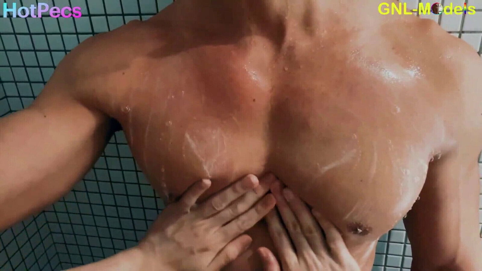 muscle getting nipple played shower!
