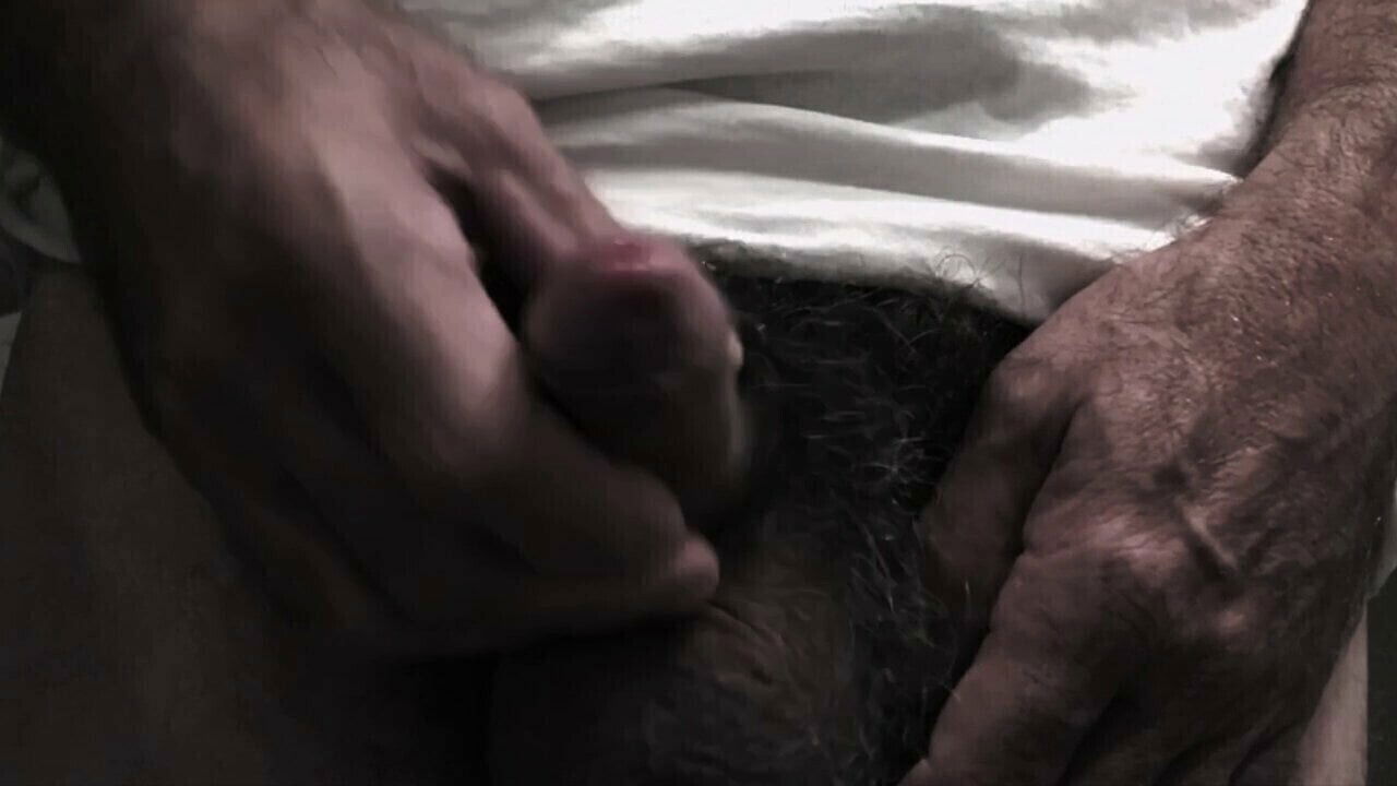 Uncut slow motion masturbation