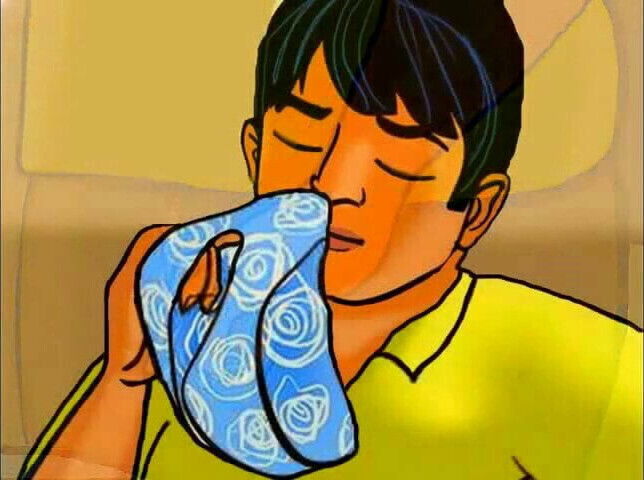 Mom's panties! Porn cartoon!