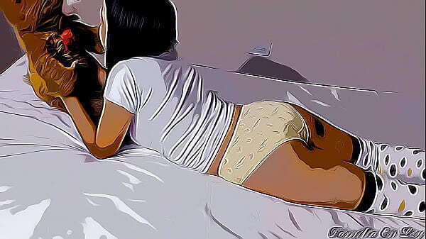 Juego Sobrina Juego Caballito Ella Mueve encima Polla Parte Version Cartoon