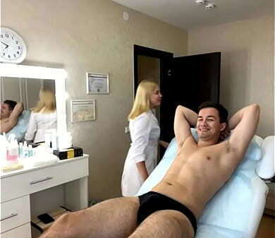 Revelations Russian webcam model during full body depilation