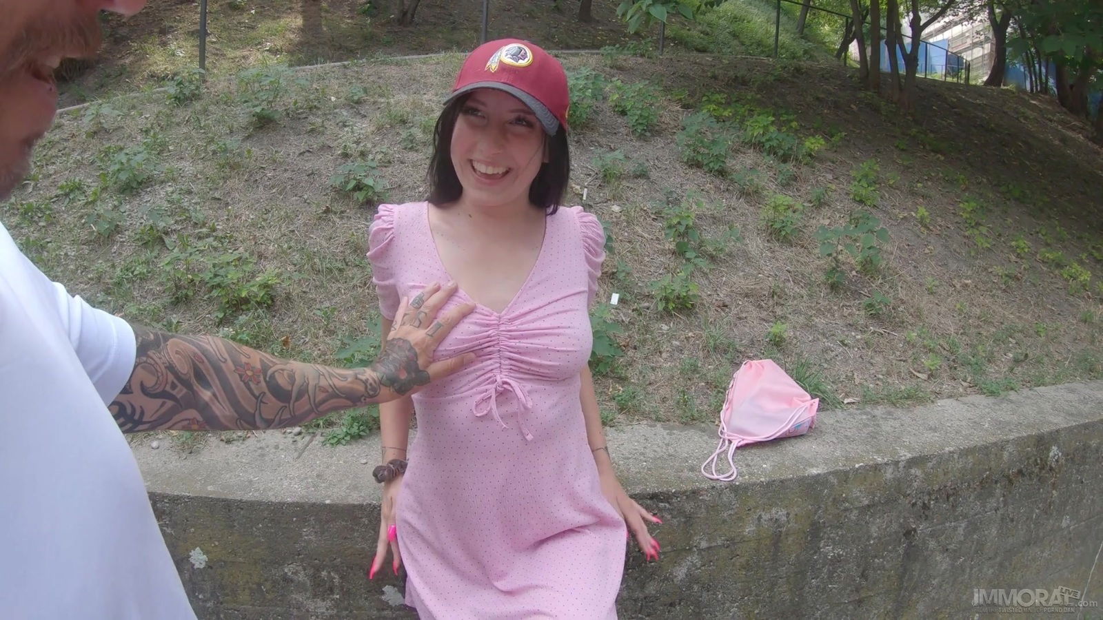 Provocative amateur Bella Angel moans during with stranger