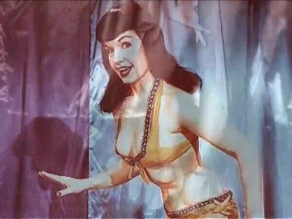 Vintage: Betty Page Lucy Kraven posing wrestling