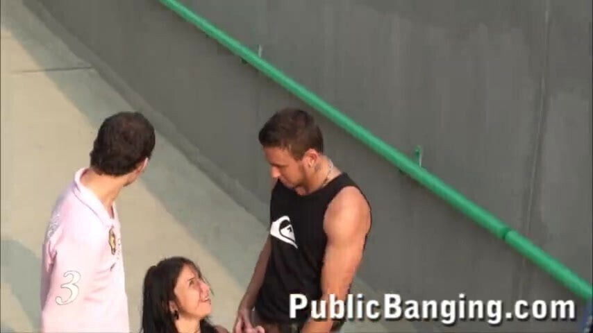 TEEN with PUBLIC threesome COOL