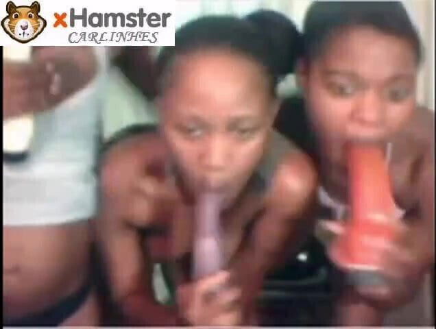 3 Freaky Lesbian Africans Playin' On Cam
