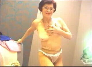 Amateur Granny Teases on Webcam 