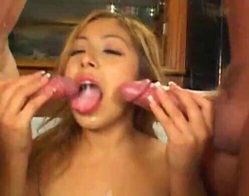 Latina Takes Facial & Anal Creampie At Exact Same Time!