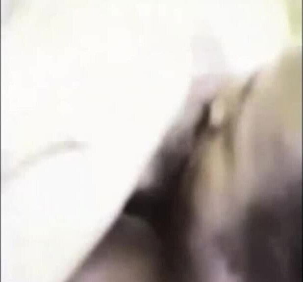 Husband watches wife suck black