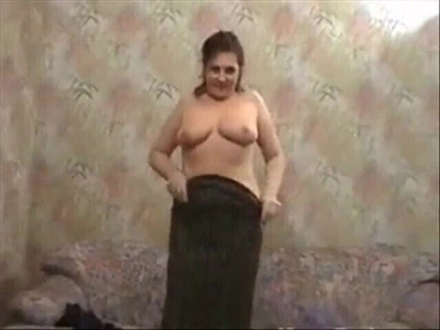 Mature in nylon stockings