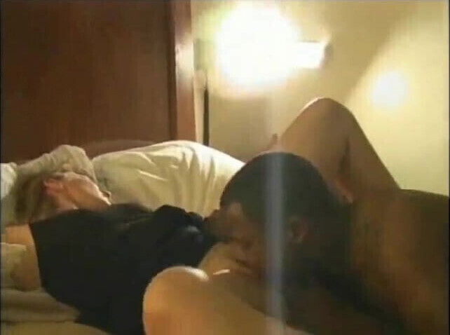 Wife Sucks Hubby Black Cock Than Fuck on Bed