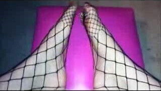 fishnets orange nail polish..wmv
