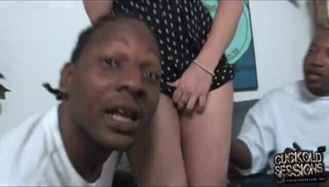 Slut wife fucks 2 BBC in front of cuckold husband