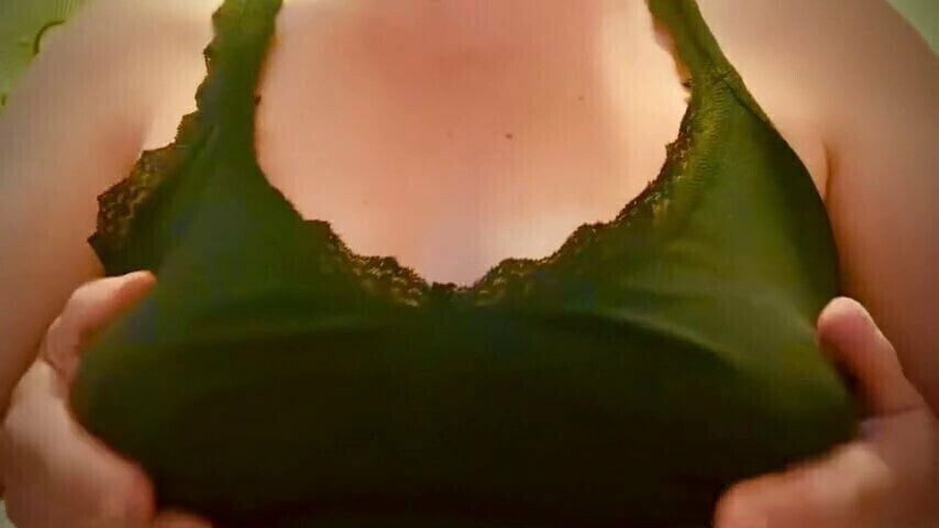 Groping wife’s nipples pussy