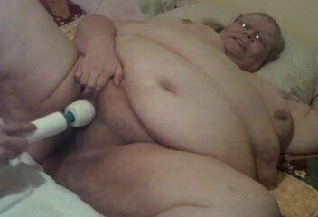 using the wand on her 