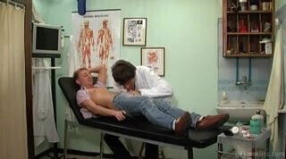 Horny gay doctor and naughty patient sixtynine