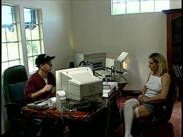 Blonde chick banged in the office