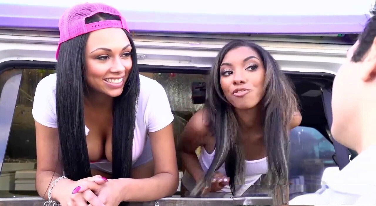 some with black, ebony threesome, blacked some