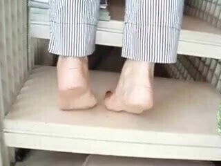 At my work in feet and Devine soles Naked!!!!