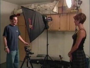 Smoking hot chick in white lingerie in action