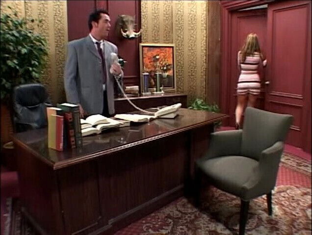 Smoking blonde blows hard bangs