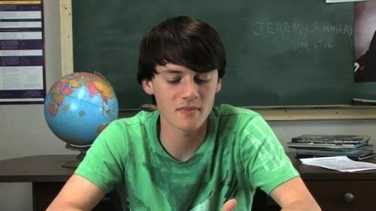 Latex porn first time Jeremy Sommers seated