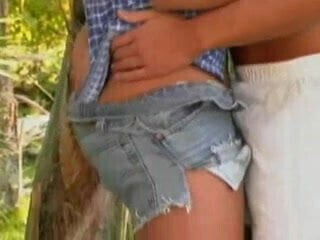 Sexy Latina TS analed outside