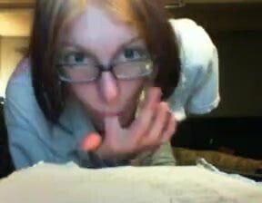 geeky gal wearing glasses 2