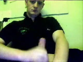 sammy wanking off in campsite security office!