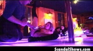 Girl showing stripper skills