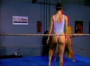 Hot lesbo fetish fight with oils