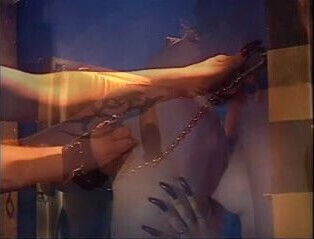 Redhead she-male takes care of her big dick slave